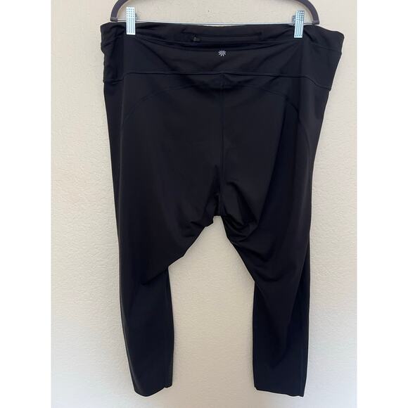 Athleta Accelerate 7/8 Tight Leggings Black 3X Plus Size High Rise Stretch - Picture 3 of 12